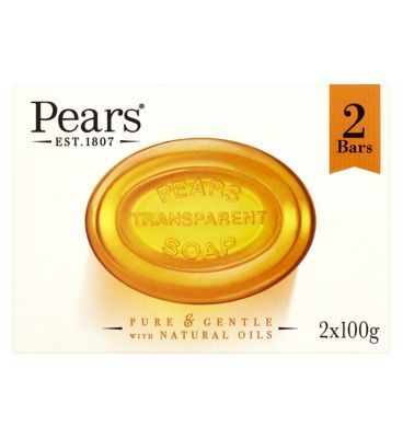Pears Transparent Soap Pure &amp;amp; Gentle with Natural Oils 2x100g