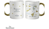 Personalised Message Let It Snow Gold Handed Mug