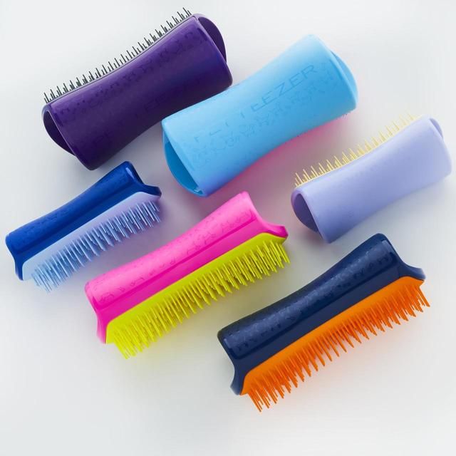 Pet Teezer De-shedding Dog Grooming Brush - Blue / Pink