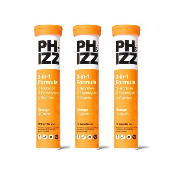 Phizz Orange 3in1 Hydration, Electrolytes &amp;amp; Vitamins x60