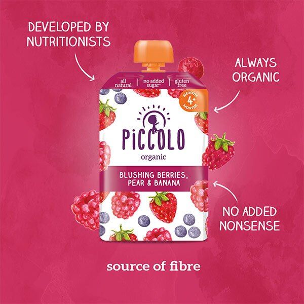 Piccolo Organic Blushing Berries &amp;amp; Pear 4m+ 100g