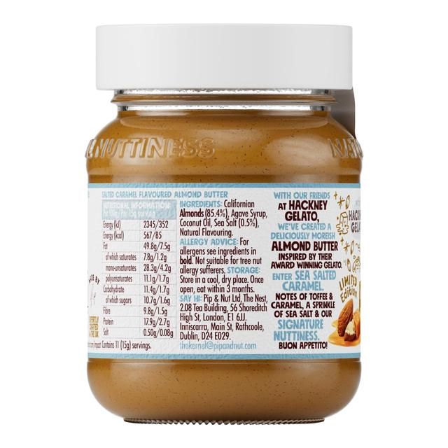 Pip &amp;amp; Nut Limited Edition Hackney Gelato Salted Caramel Almond Butter   170g