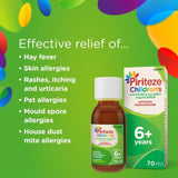 Piriteze Hayfever &amp;amp; Allergy Syrup Sugar Free Age 6+   70ml