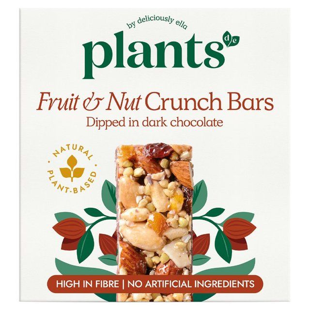 Plants by Deliciously Ella Fruit &amp;amp; Nut Crunch Bar   3 x 37g