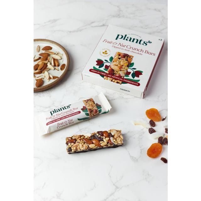 Plants by Deliciously Ella Fruit &amp;amp; Nut Crunch Bar   3 x 37g