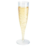 Plastic 135ml Champagne Flutes   10 per pack