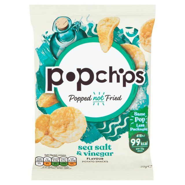 popchips Sea Salt &amp;amp; Vinegar Crisps   23g