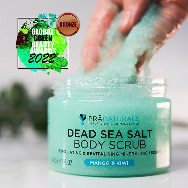 PraNaturals Dead Sea Salt Body Scrub 500g - Mango &amp;amp; Kiwi