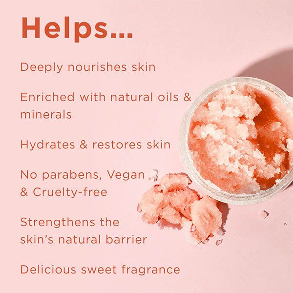 PraNaturals Dead Sea Salt Body Scrub 500g - Peach &amp;amp; Honey