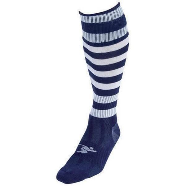Precision Adult Pro Hooped Football Socks (7-12) Navy/White / 1EA