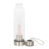 Prezzybox Rose Quartz Purifying Glass Water Bottle