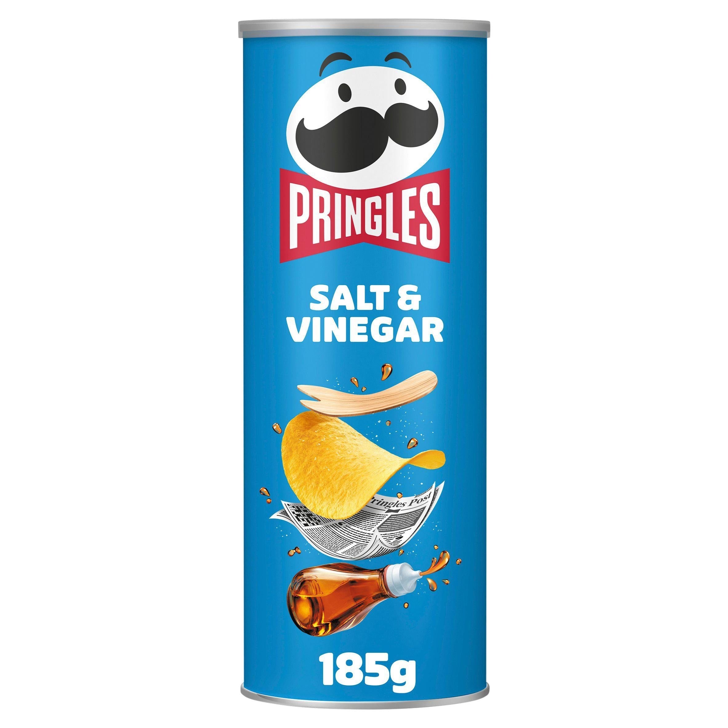 Pringles Salt &amp;amp; Vinegar Sharing Crisps 185g