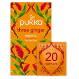 Pukka Tea Organic Three Ginger Tea Bags   20 per pack