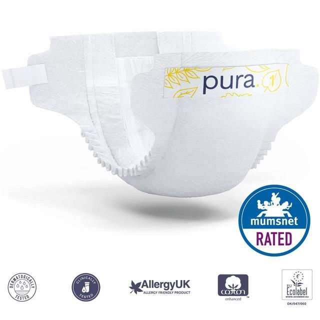 Pura Eco Nappies Size 1 (2-5kg)   6 x 22 per pack
