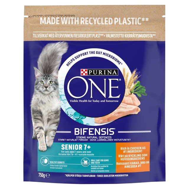 Purina One Senior 7+ Chicken Dry Cat Food    750g
