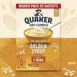 Quaker Oat So Simple Family Pack Golden Syrup Porridge Sachets Cereal   20 per pack