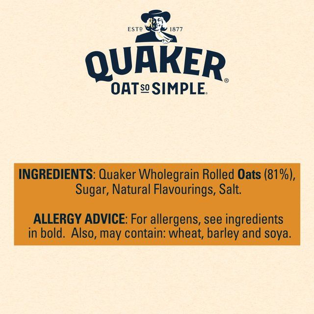 Quaker Oat So Simple Family Pack Golden Syrup Porridge Sachets Cereal   20 per pack