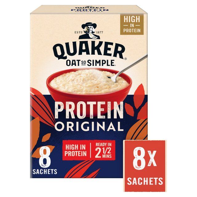 Quaker Oat So Simple Protein Original Porridge Sachets Cereal   8 per pack