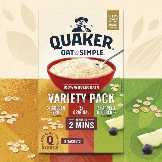 Quaker Oat So Simple Variety Pack Porridge Sachets Cereal   9 per pack