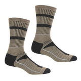 Regatta Mens Samaris 3 Season Socks (Pack of 2) (6-8) Moccasin Brown/Briar Grey / 0.42EA