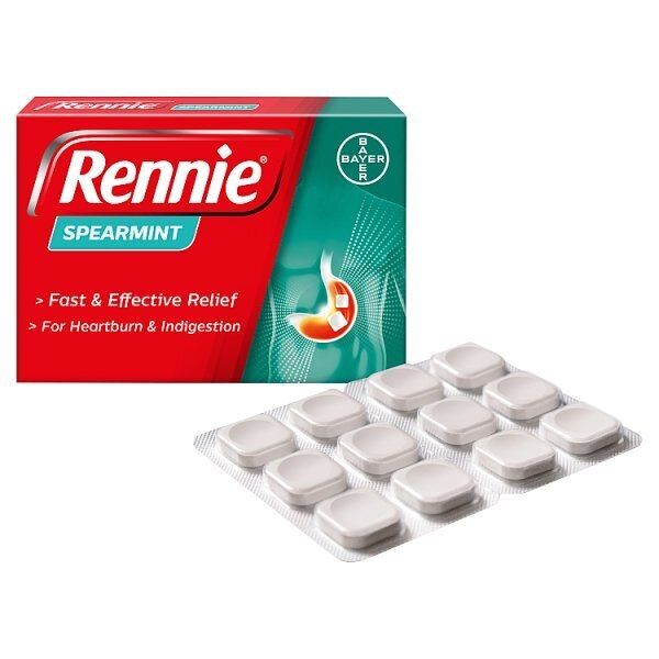 Rennie Spearmint Heartburn &amp;amp; Indigestion Relief 72 Tablets
