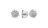 Revere Sterling Silver 0.10ct tw Diamond Cluster Earrings