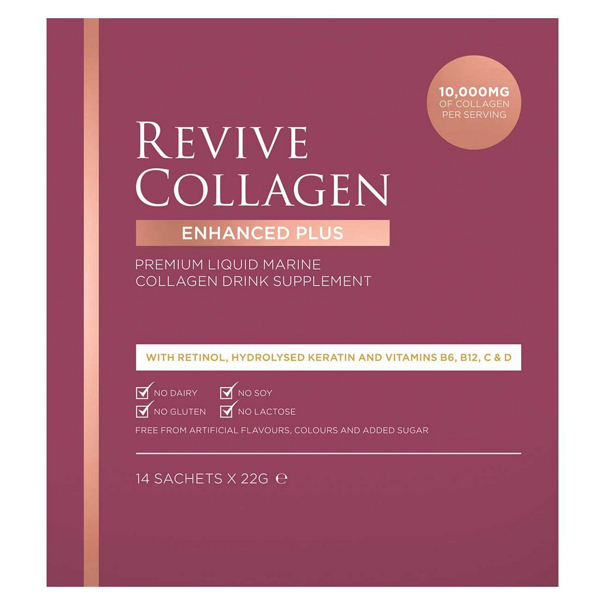 REVIVE COLLAGEN ENHANCED PLUS, 10,000MG, 14 X 22G SACHETS