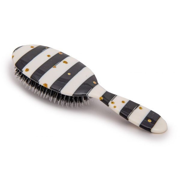 Rock &amp;amp; Ruddle BW Stripes Large Synthetic Bristle Hairbrush