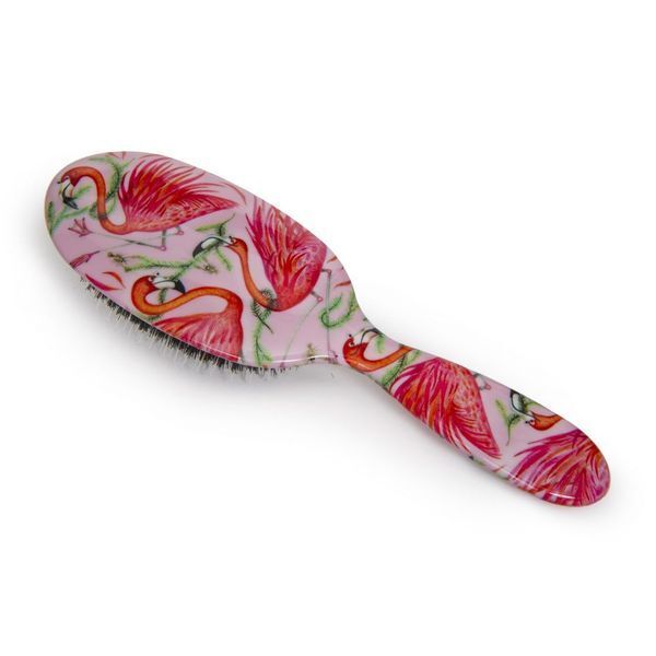 Rock &amp;amp; Ruddle Flamingos Small Synthetic Bristle Hairbrush