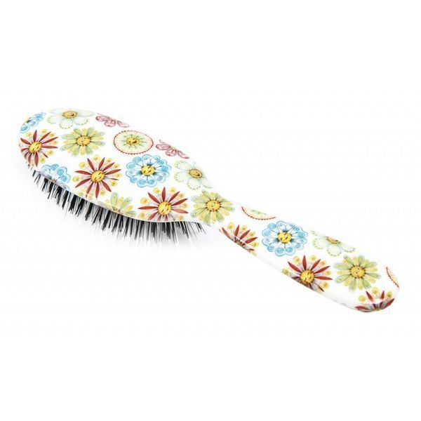 Rock &amp;amp; Ruddle Flowers &amp;amp; Faces Small Baby Bristle Hairbrush