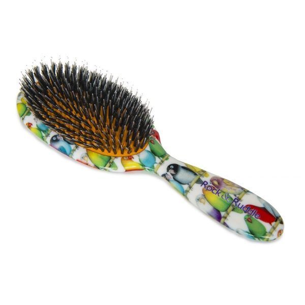 Rock &amp;amp; Ruddle Lovebirds Large Synthetic Bristle Hairbrush