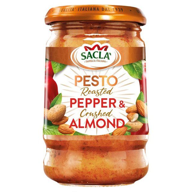 Sacla' Roasted Pepper &amp;amp; Crushed Almond Pesto   190g