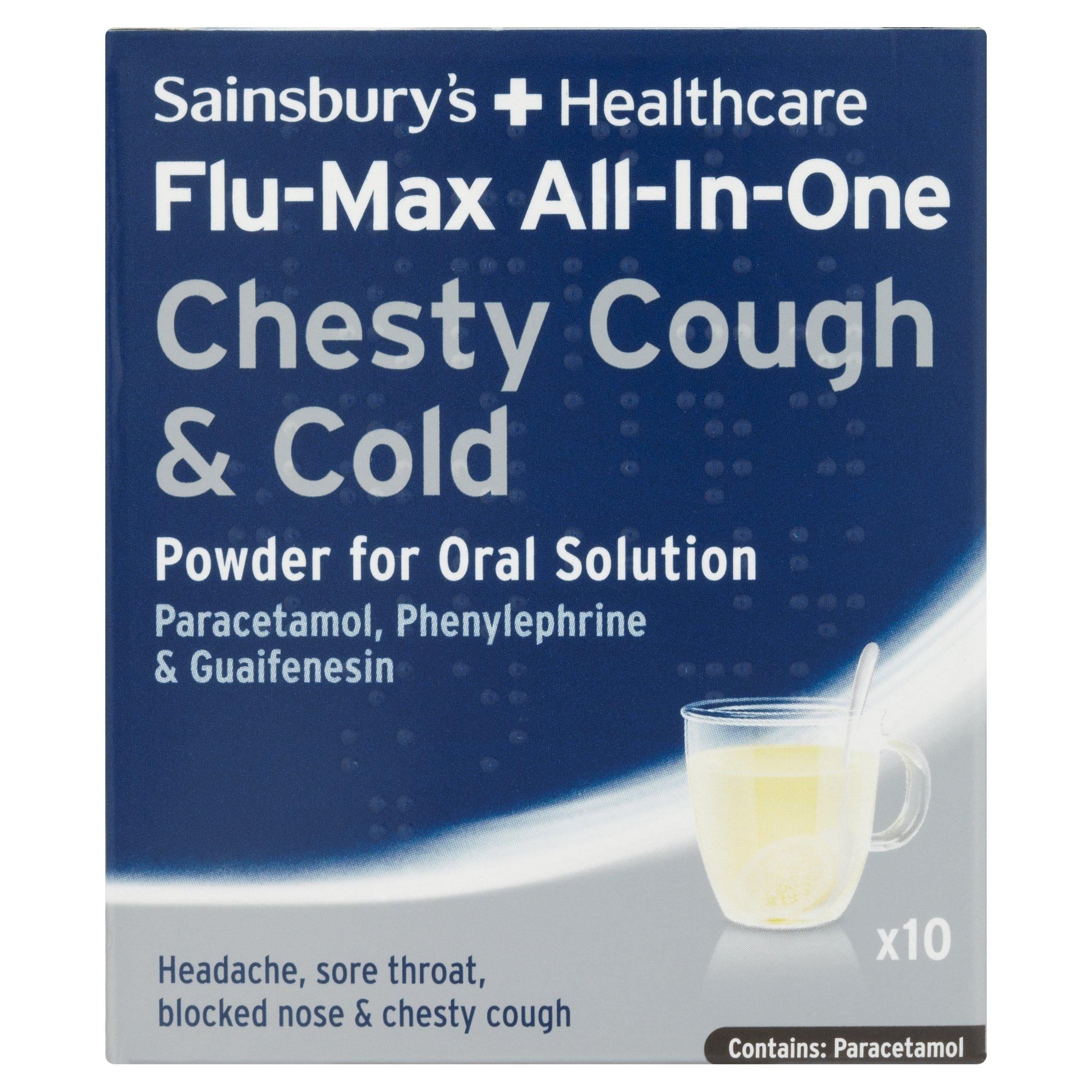 Sainsbury's All In One Cough &amp;amp; Cold Sachets x10