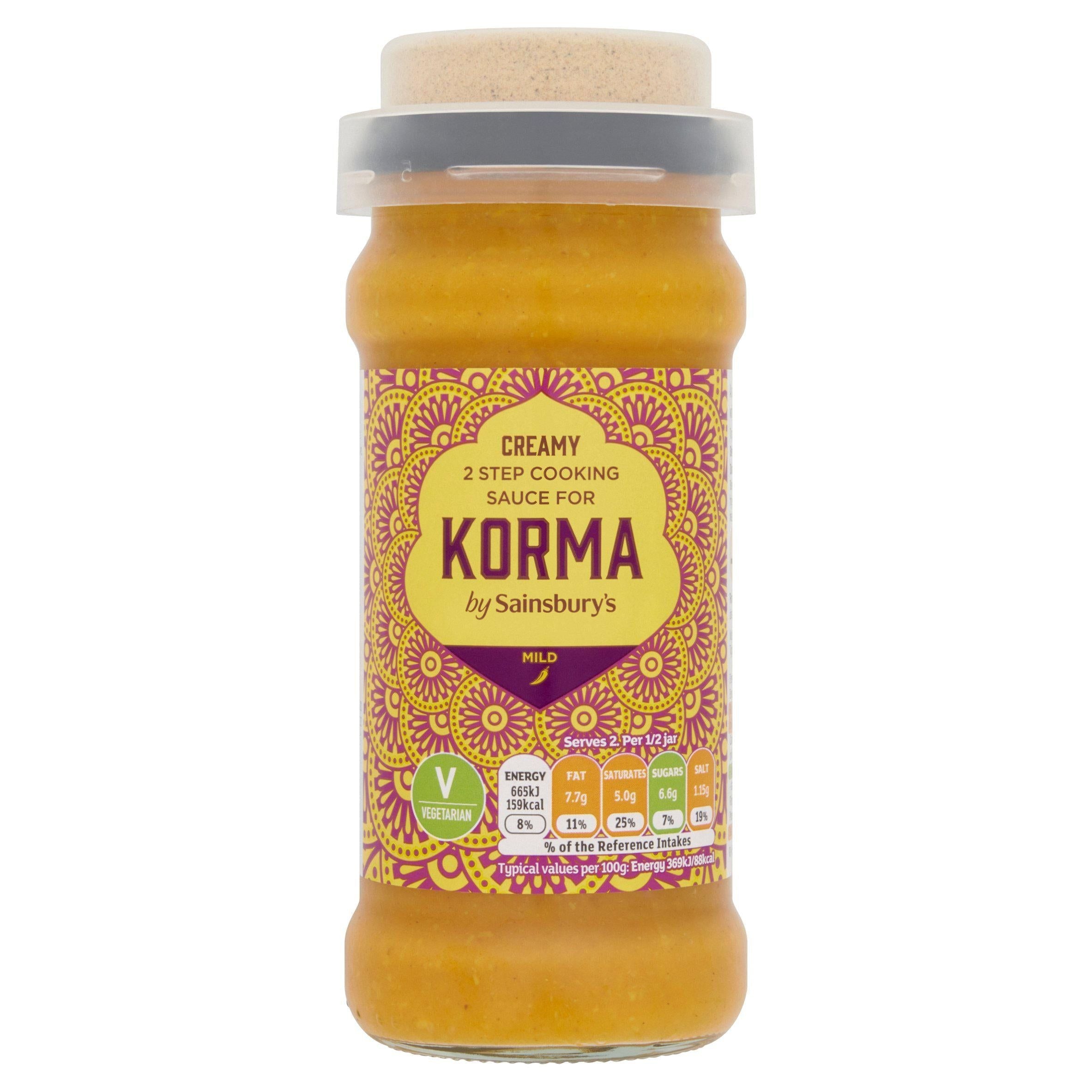Sainsbury's Creamy Korma 2 Step Cooking Sauce 360g