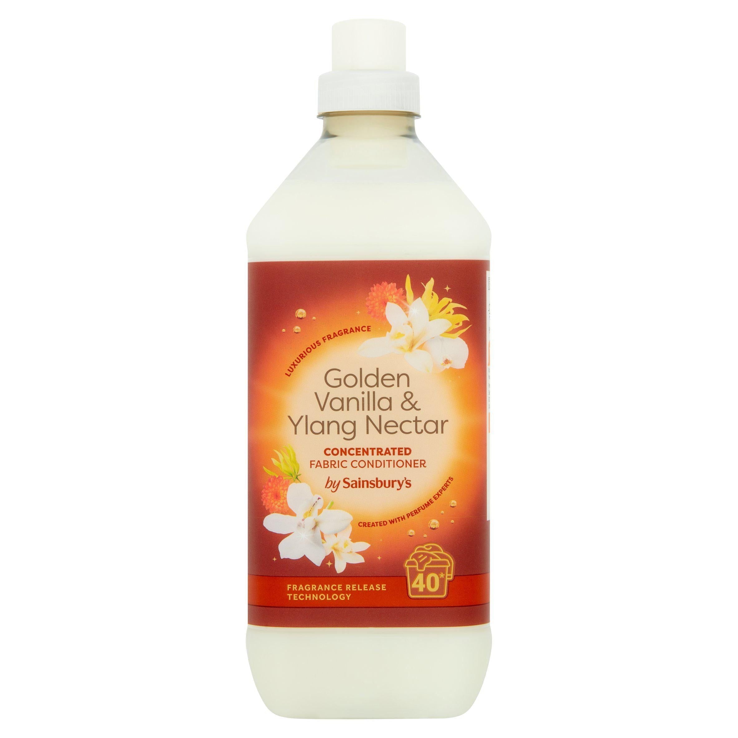 Sainsbury's Fabric Conditioner Golden Vanilla &amp;amp; Ylang 40 Washes 1L