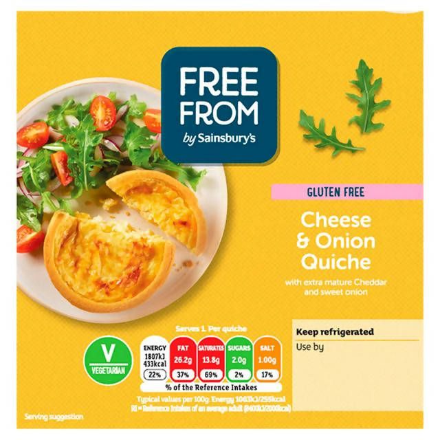 Sainsbury's Free From Cheese &amp;amp; Onion Quiche 170g