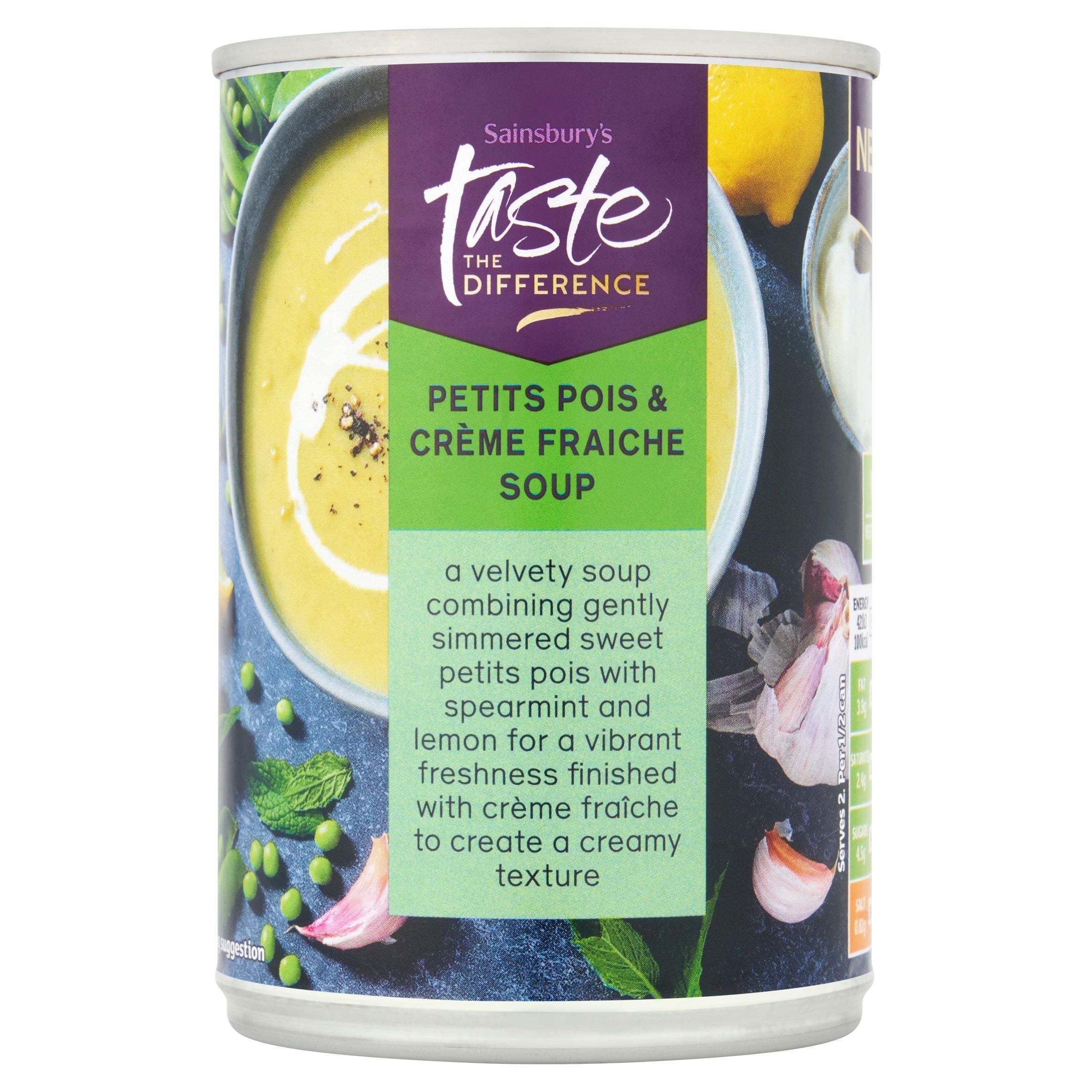 Sainsbury's Petits Pois &amp;amp; Creme Fraiche Soup, Taste the Difference 400g