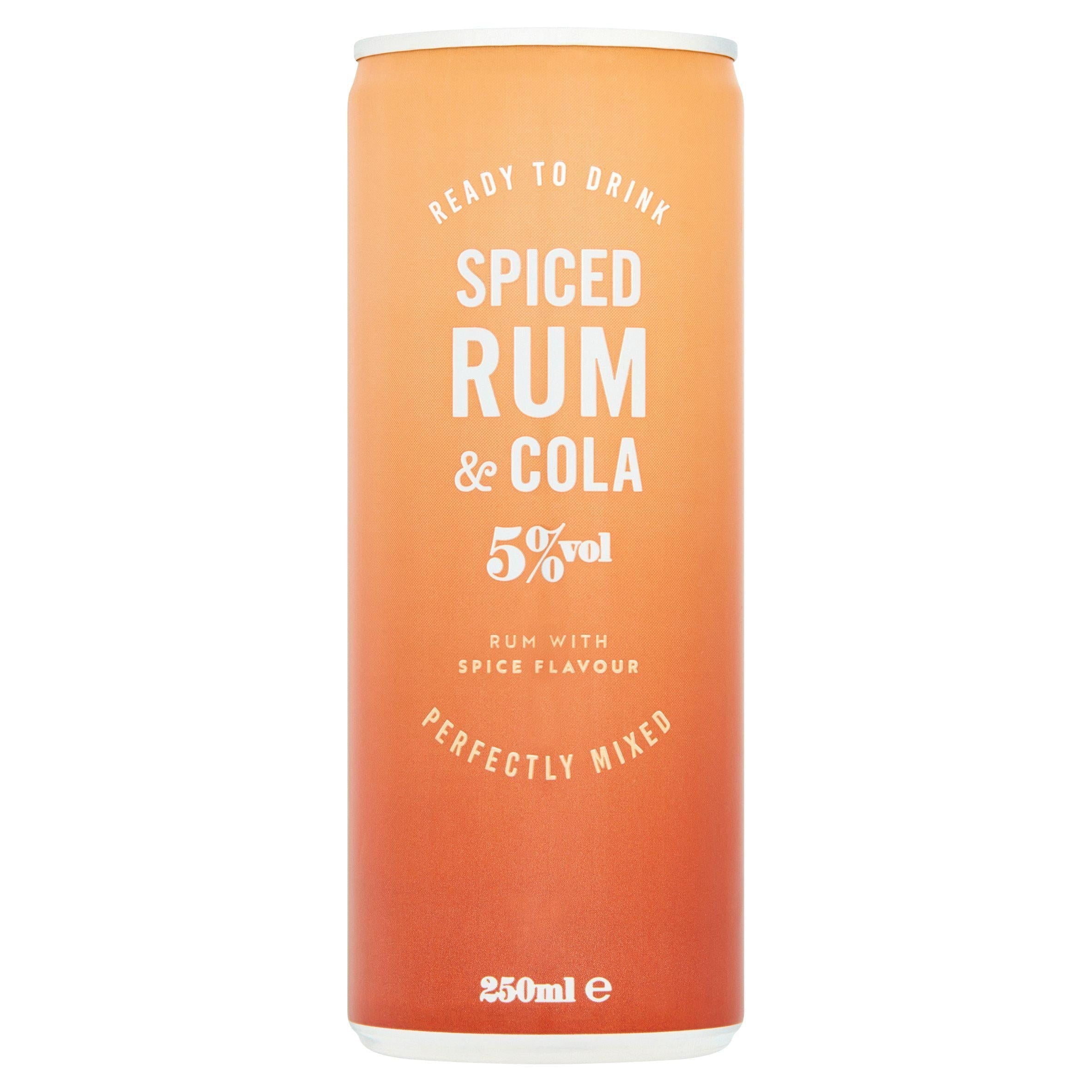 Sainsbury's Spiced Rum &amp;amp; Cola 250ml