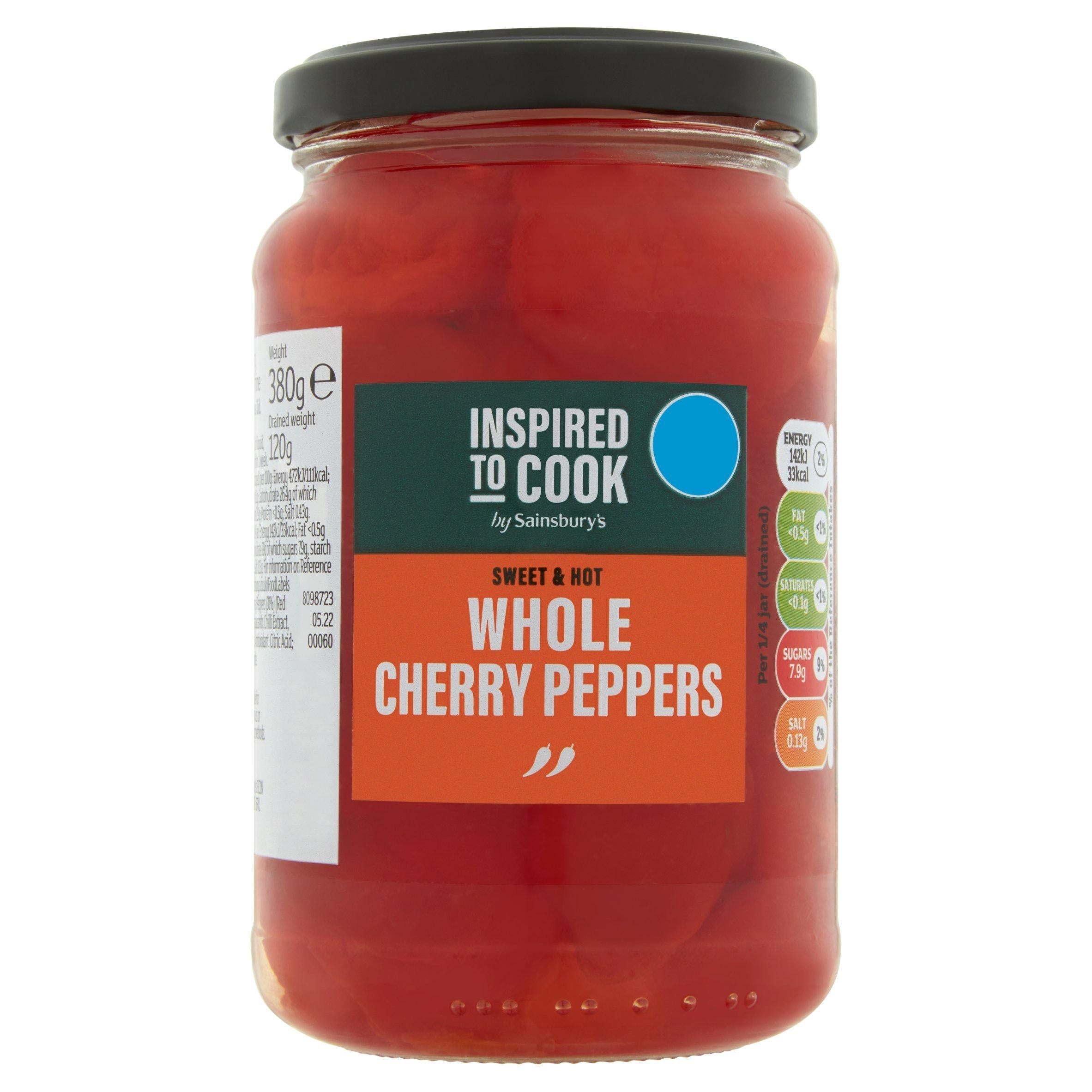 Sainsbury's Sweet &amp;amp; Hot Whole Cherry Peppers, Inspired to Cook 380g (120g*)
