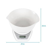 Salter Digital Kitchen Scales with Dual Pour Mixing Bowl White
