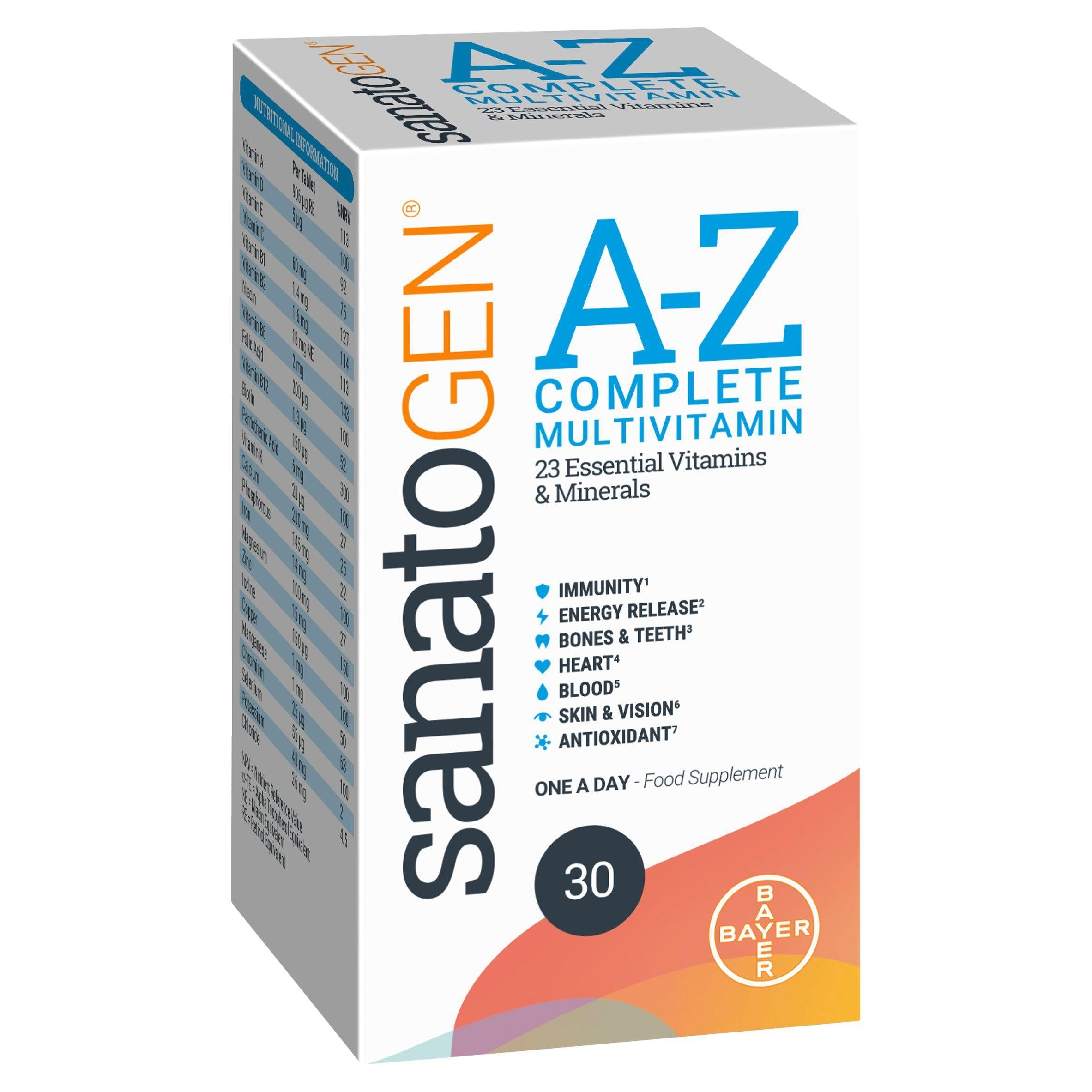 Sanatogen A-Z Multivitamins &amp;amp; Minerals Tablets x30