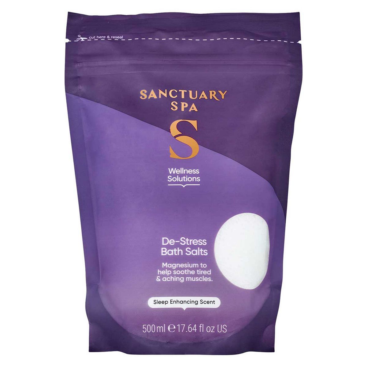 Sanctuary Spa Wellness Solutions De-Stress Bath Salts 500g
