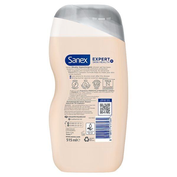 Sanex Expert+ Micellar Hypoallergenic Shower Gel 515ml