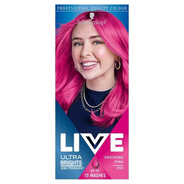 Schwarzkopf Live Shocking Pink 93 Ultra Brights Semi-Perm Hair Dye