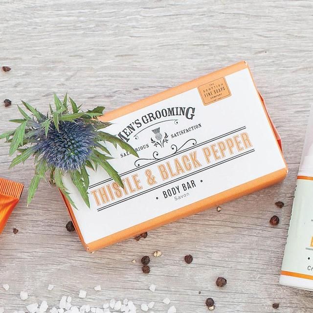 Scottish Fine Soaps Thistle &amp;amp; Black pepper Body Bar Wrapped   220g