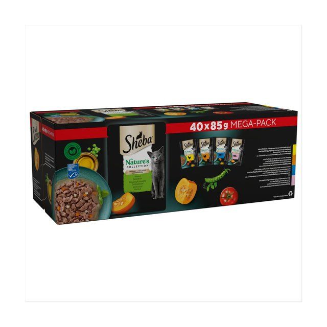 SHEBA Natures Collection Cat Pouches Mixed Selection in Gravy   40 x 85g