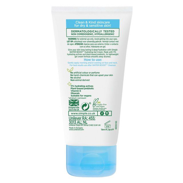 Simple Water Boost Hydrating Gel Cream   50ml
