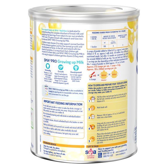 SMA Pro 3 Growing up Milk Powder 1-3 Yrs   800g