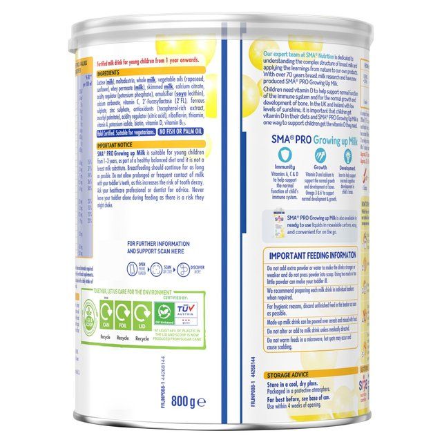 SMA Pro 3 Growing up Milk Powder 1-3 Yrs   800g