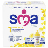 SMA&amp;reg; Pro First Infant Milk From Birth 6 X 70ml Starter Pack